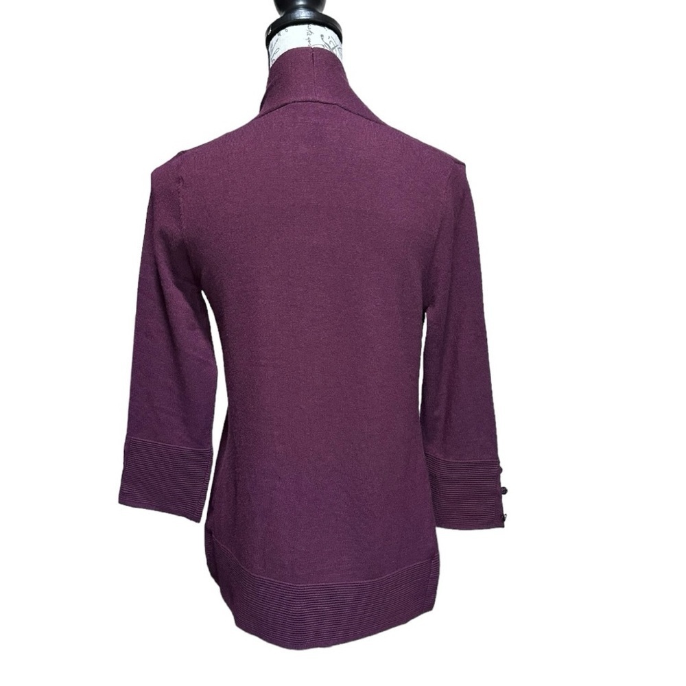 Evolution Burgundy Cardigan Size XS NWT - Picture 5 of 8